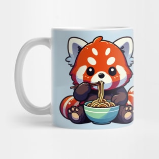 cute red panda ramen noodle holic Mug